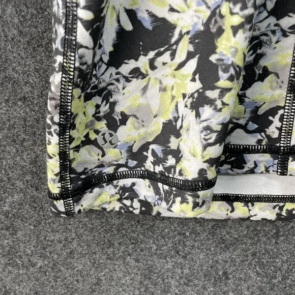 Lululemon Inspiration Tank II Crosscourt Petal Black Clarity Yellow Size 2 EUC - Picture 5 of 7